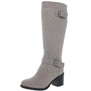 White Mountain Women's Damask Heeled Quilted Tall Boots